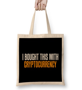 Funny I Bought This With Cryptocurrency Bez Çanta Uzun Saplı