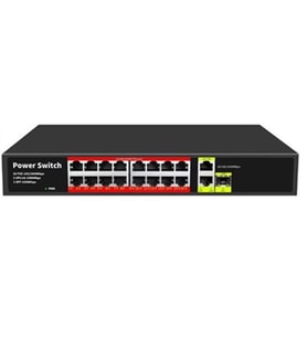 Uranıum Poe-G1621Sfp-300W 16 Port Gıgabıt+2Xgb Rj45+1Xsfp Uplınk Poe Rackmount Swıtch (Realtek Chıpset)