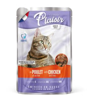 Plaisir 100Gr Pouch Chicken and Liver Tavuk Etli Ciğerli 1Adet Kedi Maması (Mavi)