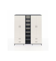 Hyperion Gardrop 12 Raflı 4 Çekmeceli 2 Askılı 220x44x243 Antrasit-Aytaşı/Aytaşı