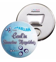 Sünnet Suluboya Zeminli Nazar Boncuklu Açacaklı Magnet