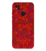 Xiaomi Redmi 10a Uyumlu Lansman Kılıf Hello Kitty Tasarımlı İçi Kadife Kapak-Kırmızı (Şeffaf)