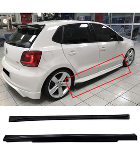 Vw Polo Mk5 Aero Yan Marşpiyel Seti Mat Siyah Plastik 2 Adet 2009-2017