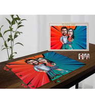 BK Gift Kişiye Özel Sevgililer Karikatürlü 1000 Parça Profesyonel Puzzle-31