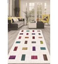Dijital Kaymaz Taban Yıkanabilir Modern Renkli Salon Halısı Mutfak Halısı Yolluk ND-HT-1228 (Çok Renkli)