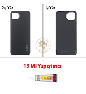 Oppo KAPAK Yapıştırıcı Reno 4 Lite Siyah Yapıştırıcı B-7000 Yapıştırıcı Arka Kapak Arka Cam Batarya Kapağı Lazer Kesim Kapak Pil Kapağı Back Cover