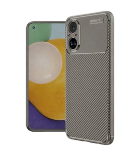 Realme 12 Lite Kılıf Auto Focus Karbon Kapak - Gri