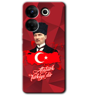 Tecno Camon 20 Pro 4G Kılıf HD Desen Baskılı Kılıf - Atatürkiye
