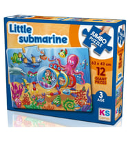 KS Games 12 Parça Küçük Denizaltı Erkek Çocuk Jumbo Maxi Puzzle - 3 Yaş Üzeri - 31006