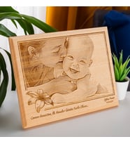 Anneme İlk Anneler Günü Hediyesi Ahşapfoto (Çok Renkli)