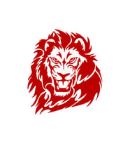 Aslan Tasarımlı Oto Sticker Kırmızı 20*17 Cm
