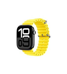 Apple Watch 44mm Uyumlu Kordon Ocean Silikon Yumuşak Esnek Metal Tokalı Zore KRD-75 Kayış