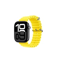 Apple Watch 44mm Uyumlu Kordon Ocean Silikon Yumuşak Esnek Metal Tokalı Zore KRD-75 Kayış