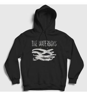 Presmono Unisex Siyah Logo Rock The Waterboys Kapüşonlu Sweatshirt 528467tt