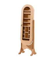 NAZE MOBİLYA *OVAL TAKI DOLABI HAM CİLASIZ