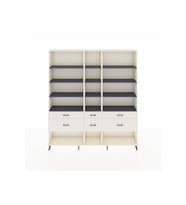 Arges Dolap 12 Raflı 6 Çekmeceli  220x30x243 Aytaşı-Antrasit/Aytaşı
