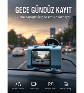 Araç Güvenlik Kamerası Öne Bakan Yol Kayıt Cihazı Yeni Nesil