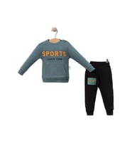KIDDIMAX BABY 227CH Erkek Bebek Sport Baskılı Petrol Eşofman Takımı  (Karışık)
