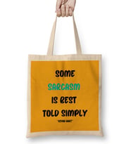 Sarcasm Funny Sayings Quote lover Gift For Women And Men - Vintage Retro Rainbow Style Bez Çanta Uzun Saplı