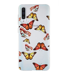 PrintiFy Samsung Galaxy A50S ile Uyumlu 1mm Slim Fit Water Color 2 Baskılı Şeffaf  Kılıf