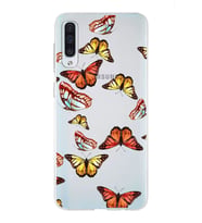 PrintiFy Samsung Galaxy A50S ile Uyumlu 1mm Slim Fit Water Color 2 Baskılı Şeffaf  Kılıf