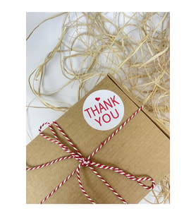 Thank You Kalpli 40 Mm Beyaz Yuvarlak Sticker Etiket 120 Adet