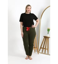 Akbeniz Kadın Pamuklu Büyük Beden Alt Pijama 27559 Haki