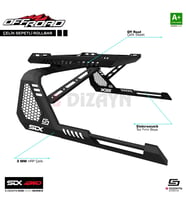 S-Dizayn SDX 4WD Off Road Ford Ranger 4 Sepetli Çelik Roll Bar V1 2023 Üzeri