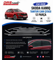 Skoda Kamiq 2019+ Krom Cam Çerçevesi 12 Parça