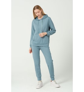 Kadın Yumuşak Kumaş Eşofman Takımı Eşofman Altı ve Sweatshirt