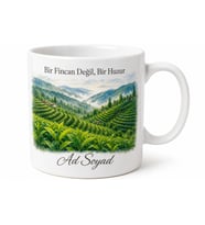 Çaykur Çay Tarlası Temalı Baskılı Kupa Bardak Hediye Porselen Mug