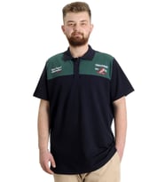 Mode XL Büyük Beden Erkek T-shirt Polo CHNGYRMD 23328 Lacivert