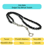 Sertifikalı Göz Akik 6mm 99luk Doğal Taş Tesbih