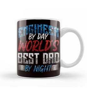 Engineer Father Papa Dad Daddy Stepdad Husband Father´s Day Kupa Bardak Porselen