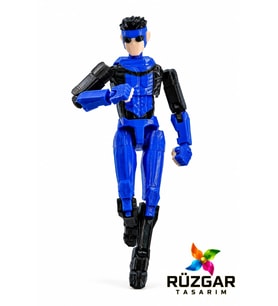 Blue Suite Dummy R13 İnvincible Tüm Eklemleri Hareketli Robot Dummy Aksiyon Figür Oyuncak Titan 13