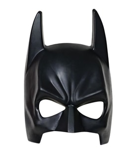 Siyah Renk Çocuk Boy Arkadan Lastikli Batman Maskesi Yarasa Adam