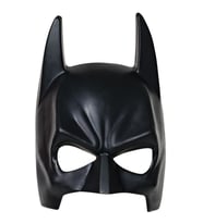 Siyah Renk Çocuk Boy Arkadan Lastikli Batman Maskesi Yarasa Adam