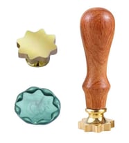 Boş Mum Mühür Pirinç Damga Başlığı Sekizgen Yıldız 24x284mm