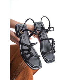MİA026-1510 Günlük Kadın Siyah Tatil Sandaleti