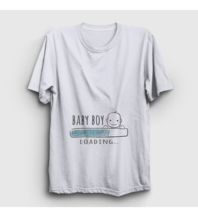 Presmono Unisex Beyaz Baby Boy Loading Yükleniyor Doğum Hamilelik T-Shirt 531358tt