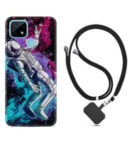 Realme C11 C21 C21Y C25Y C11 2021 Kılıf Boyun Askılı Silikon Astronot Signs 1753