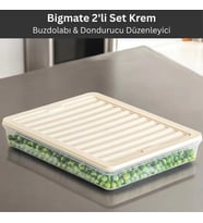 bigmate 2'li Şeffaf Saklama Kabı 2x2,5 Lt BGMT2225 Mikrodalga Buzdolabı ve Dondurucu Uyumlu Düzenley