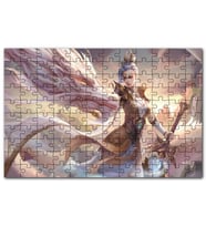 Cakapuzzle League of Legends Kadın Savaşçı Ak Ejderha Puzzle Yapboz MDF (Ahşap) (120 Parça)