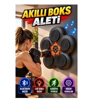 Bluetoothlu Akıllı Boks Antrenman Cihazı LED Işıklı Hedefli Kardiyo ve Fitness Aleti