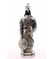 Polyester Metal Kaplama Biblo Zırhlı Cevşen Ayetli Asker Gümüş 3 Boyut 32 Cm