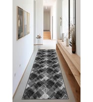 Siyah Kaymaz Modern Kesme Rulo Özel Ölçülü Yolluk AR1199