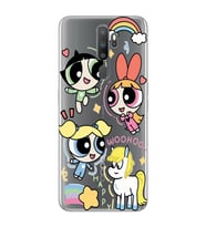Oppo A5 2020 / A9 2020 Uyumlu Powerpuff Girls Desenli Şeffaf Telefon Kılıfı