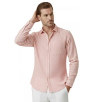 DeepSEA Gri Slim Fit %100 Pamuk Çizgili Erkek Gömlek – Cepli Yazlık Yeni Sezon Gömlek 2602627