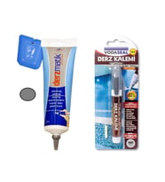 Derzmatik Derz Dolgu 360 gr Gri + Derz Kalemi Gri Set
