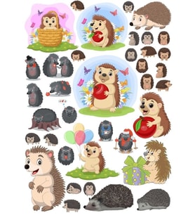 Kirpi Sticker Set 20 Parça Telefon, Tablet, Defter, Laptop Sticker